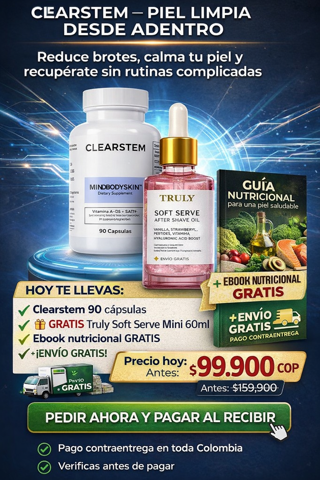 CLEARSTEM💊 Sistema Anti Acné Desde Adentro + Kit GRATIS 🎁