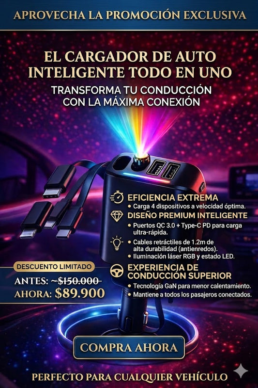 Cargador de Auto Multifuncional